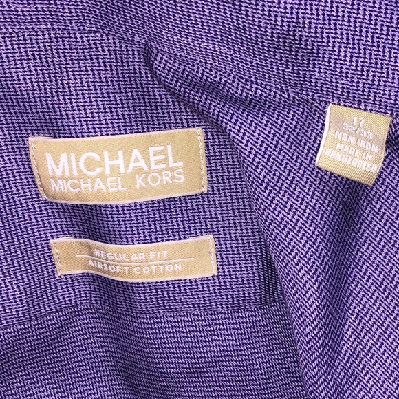 Michael Kors, Purple Button Down, 17/23-33 - Picture 5 of 5